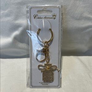 Gold Color Bottle Keychain